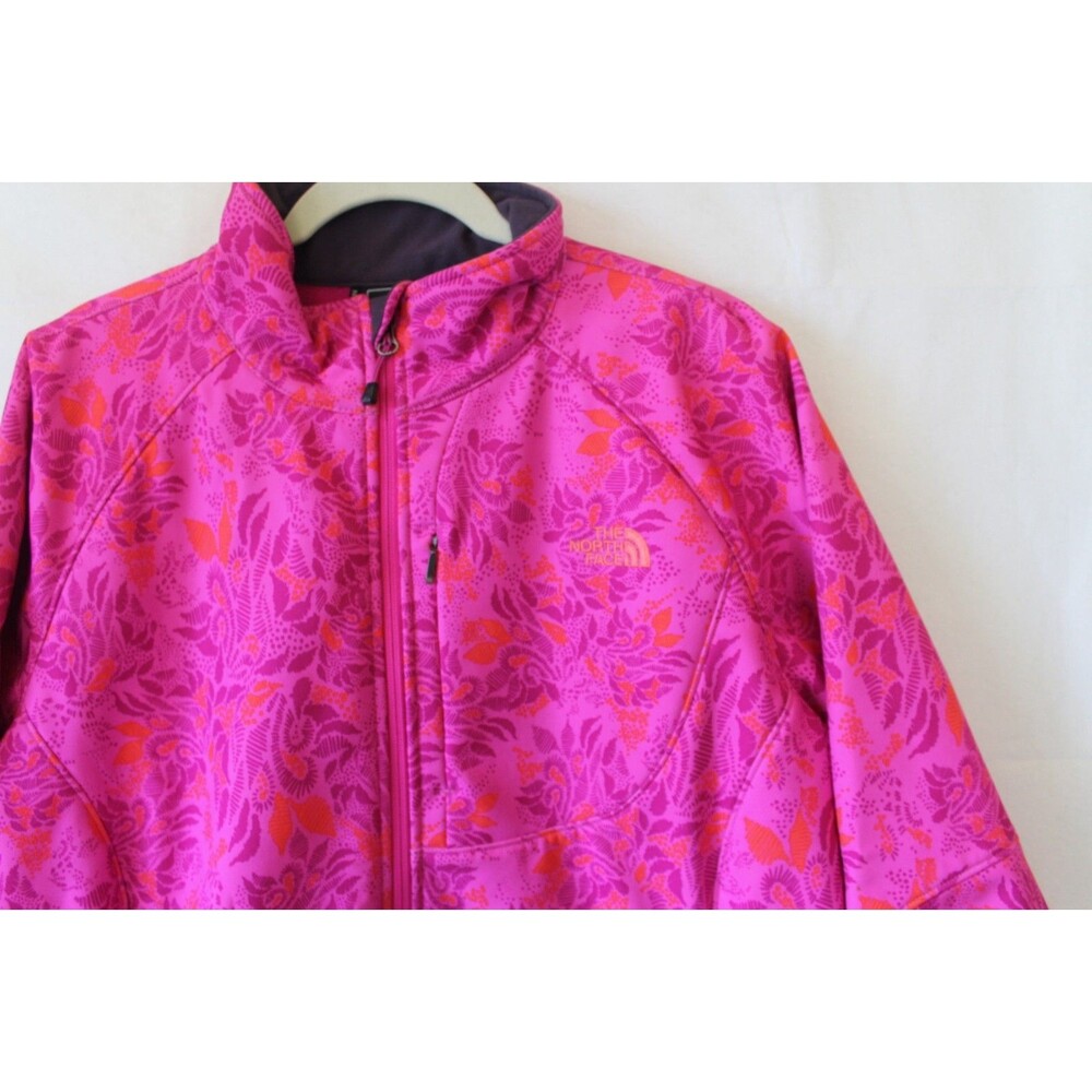 The North Face Womans Apex Bionic Pink Floral Fleece Lined Soft Shell Jacket XXL - Picture 10 of 12